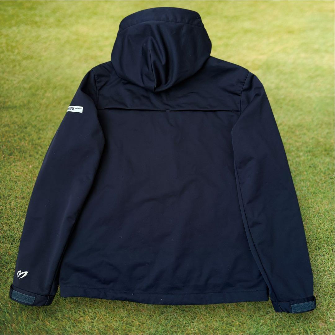 裏起毛　マスターバニー　ジャケット　ブルゾン　M〜L相当　紺　濃紺　ネイビー　4