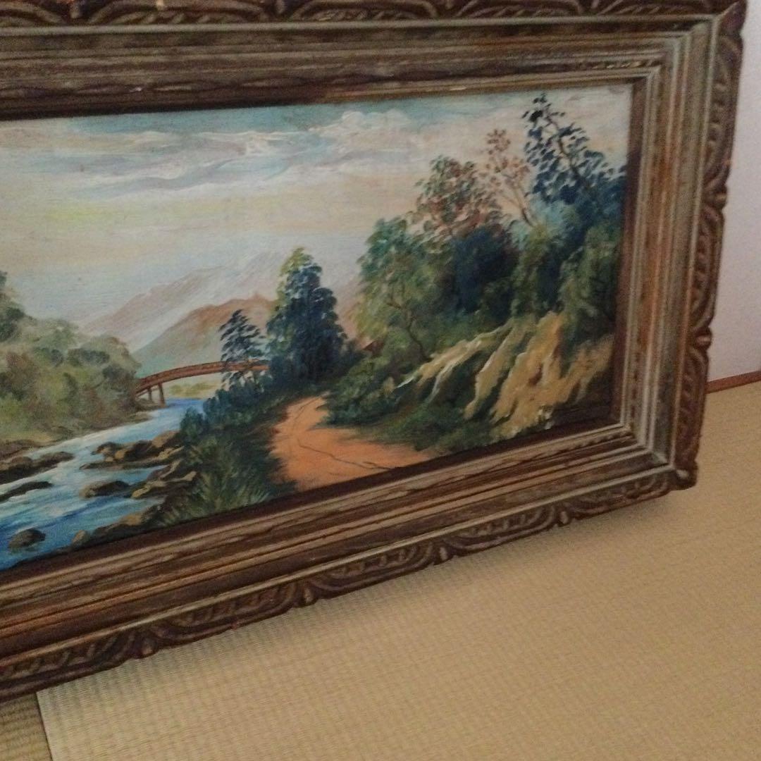 装飾的な油彩額縁 自然風景画