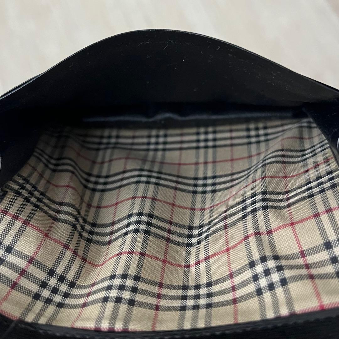 BURBERRY 黒 レザー 名刺入れ カードケース ID パスケース