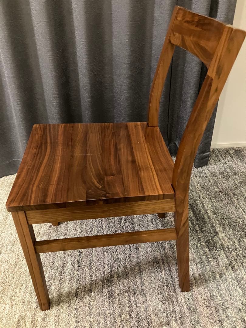 無印良品　無垢材チェア　ウォールナット　2脚セット　椅子のみ