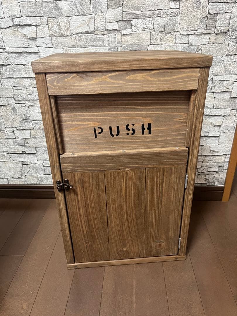 ダストボックス　アメリカン　お洒落ゴミ箱　分別ゴミ箱　木製