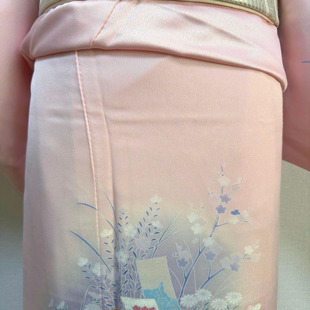 28 訪問着フルセット 正絹 ピンク 桃