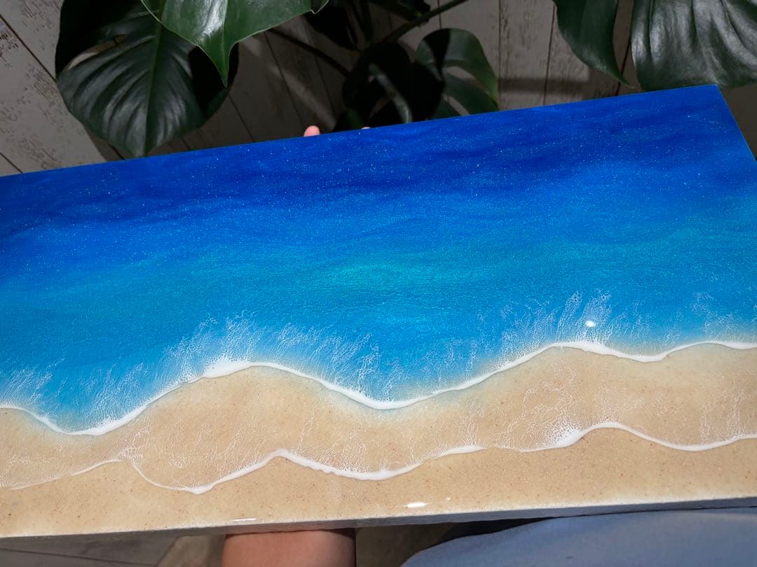 スポーツマン30×60海アート　オーシャンアート　レジンアート　アート　海