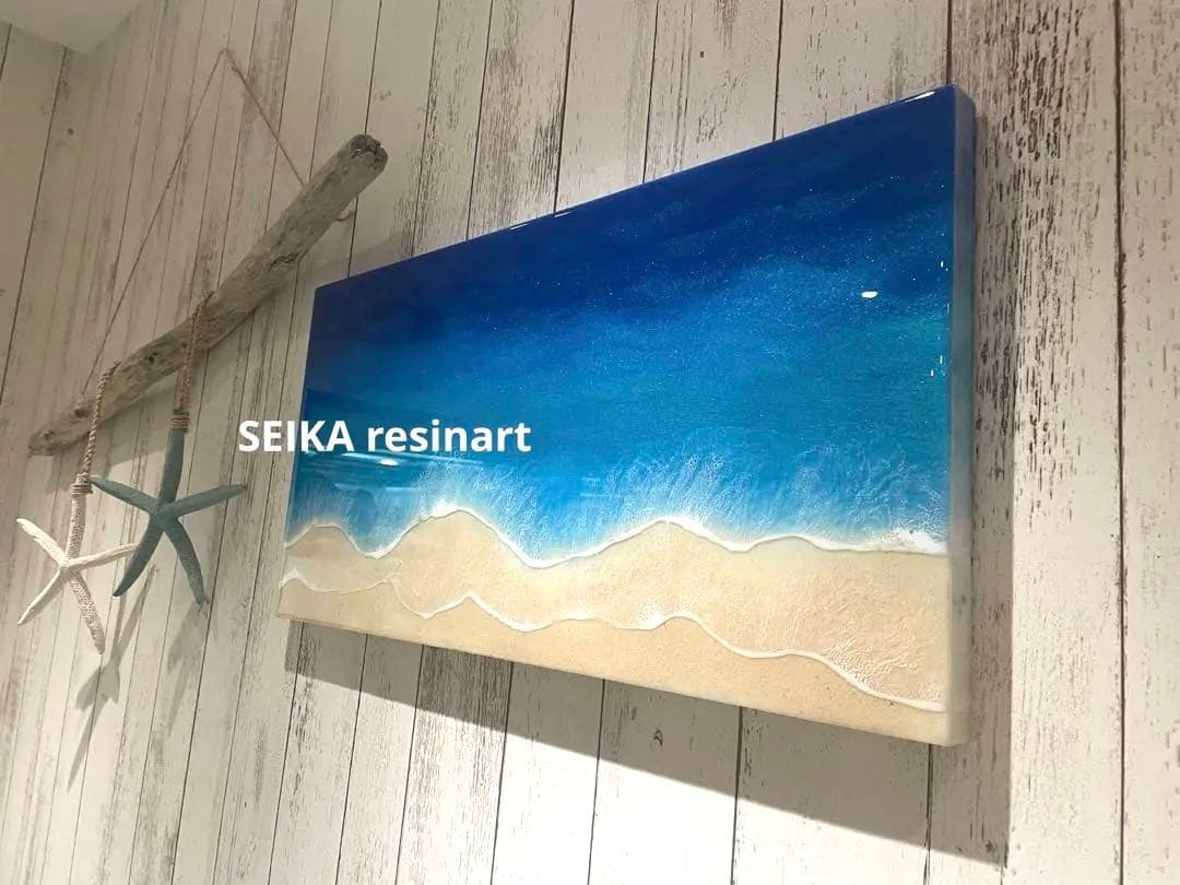 スポーツマン30×60海アート　オーシャンアート　レジンアート　アート　海