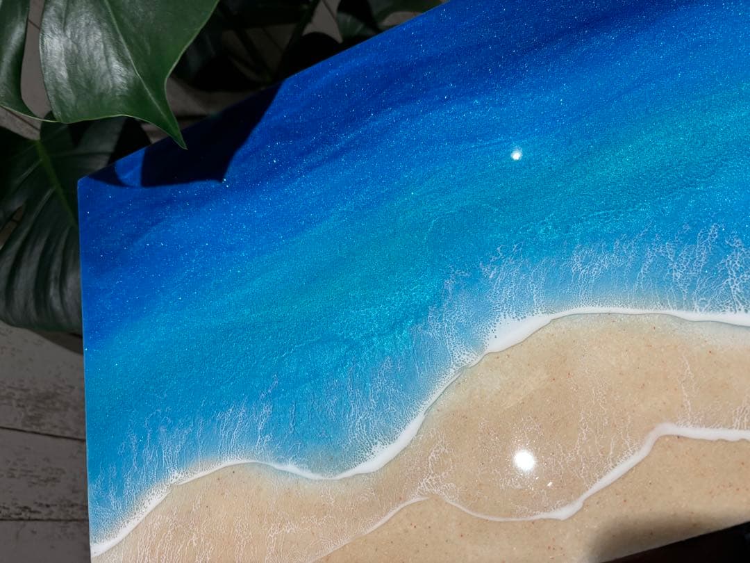 スポーツマン30×60海アート　オーシャンアート　レジンアート　アート　海