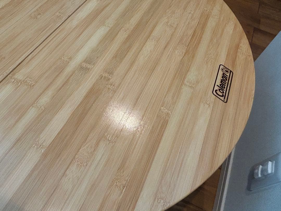 【使用少・廃盤】コールマン　コンフォートマスター　バンブーオーバルテーブル85