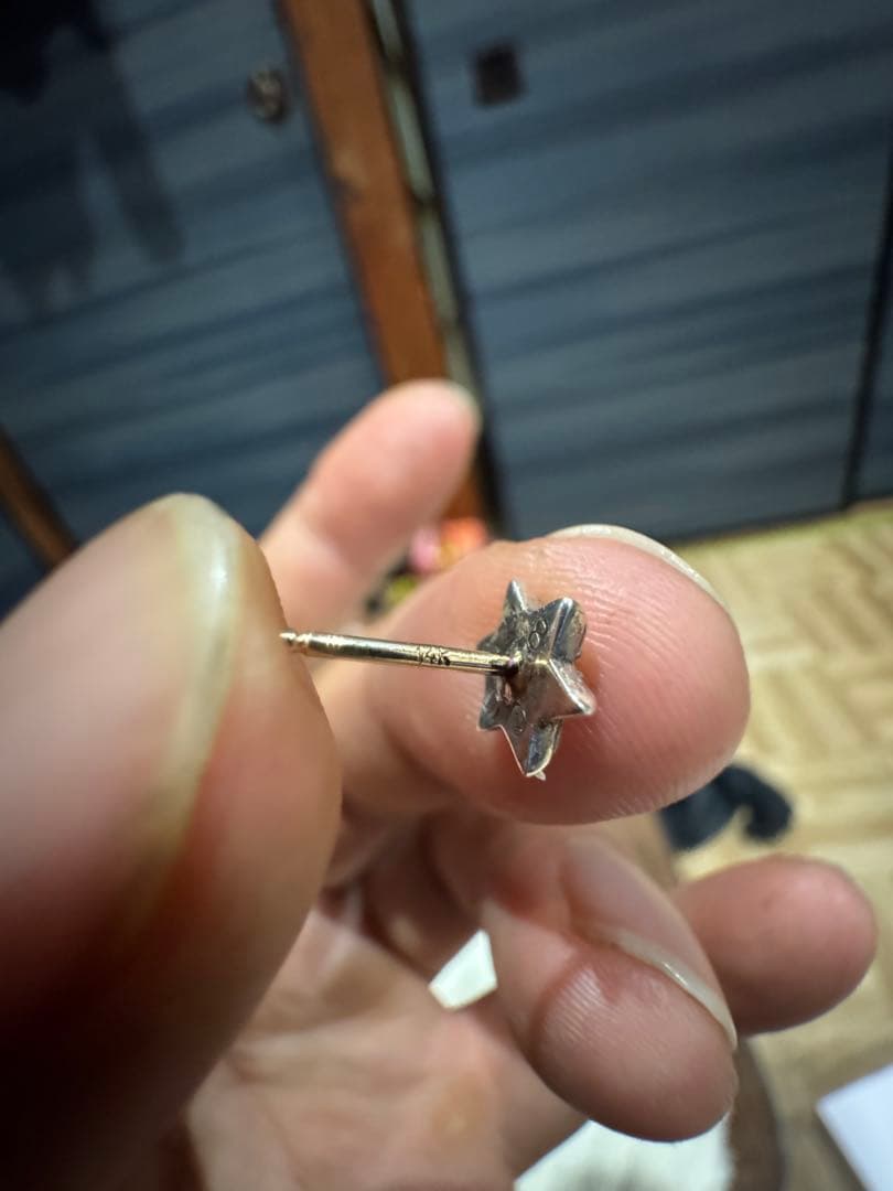 T*O様 クロムハーツ　星型スタッドピアス シルバー,14K