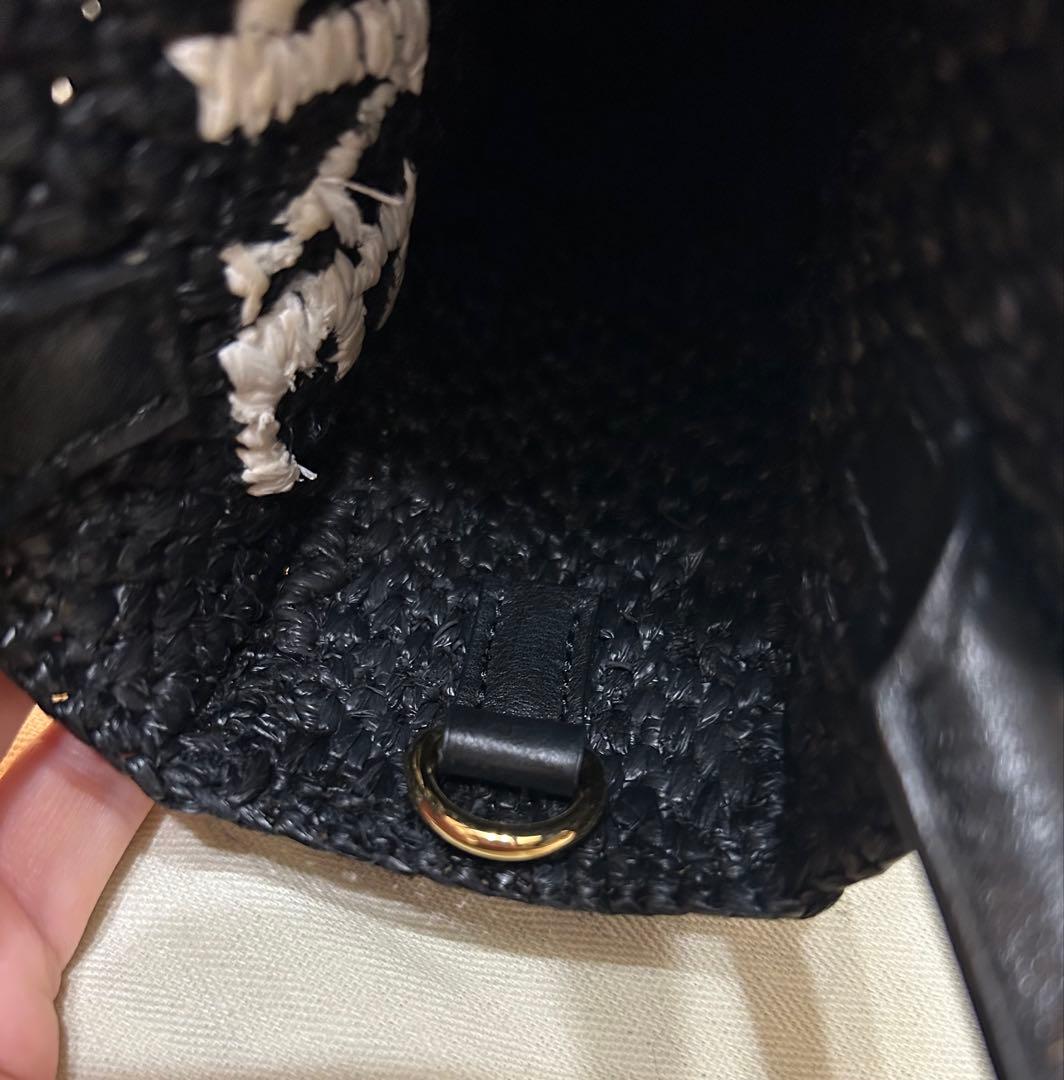 ロエベLOEWE ラフィア　トートバッグ　ショルダー　ロゴ