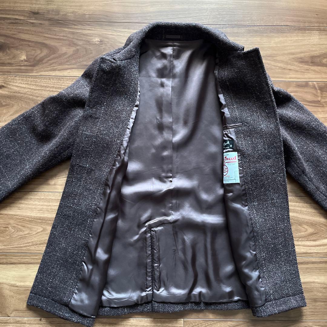 美品MHL コート マーガレットハウエル Harris Tweed ベルト付き