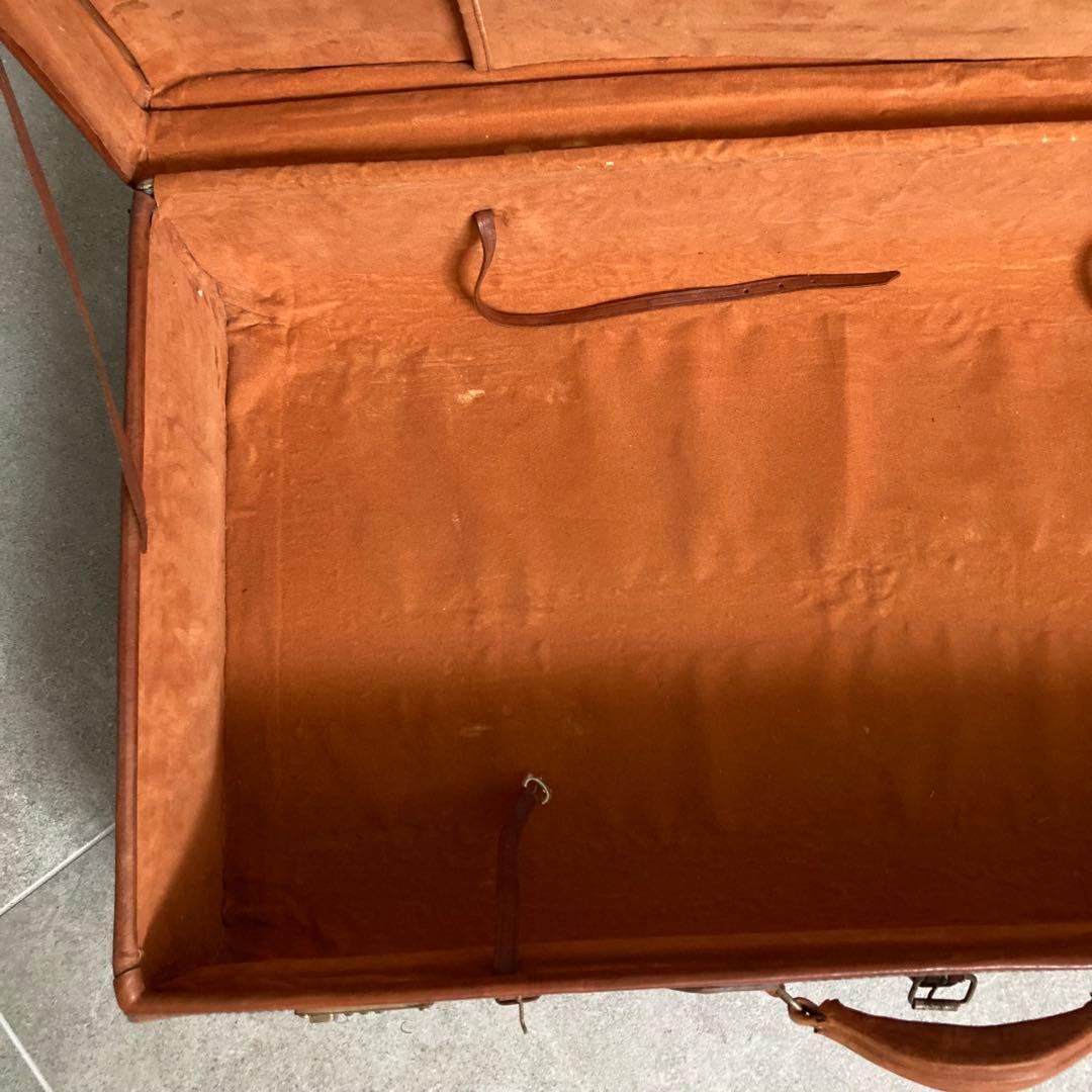 超特大 ヴィンテージ レザートランクケース トランクバッグ 80cm×44cm