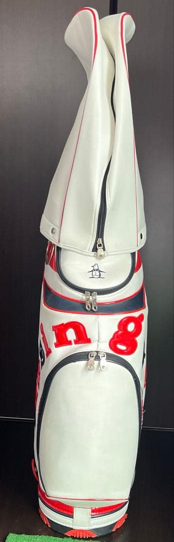 Munsingwear キャディバッグ ホワイト/レッド