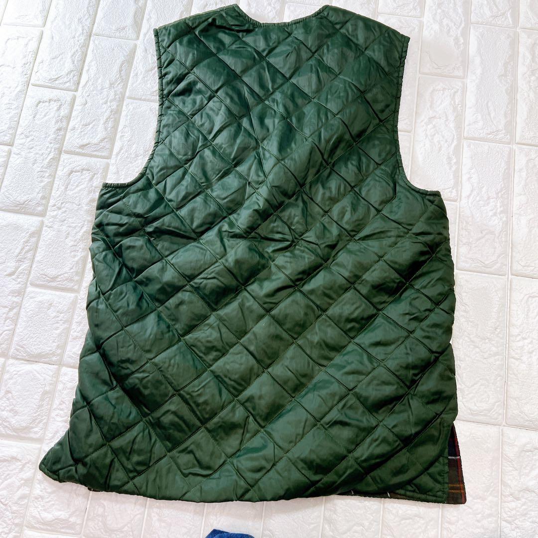 ヴィンテージ Barbour キルティングベストSize38 濃いグリーン