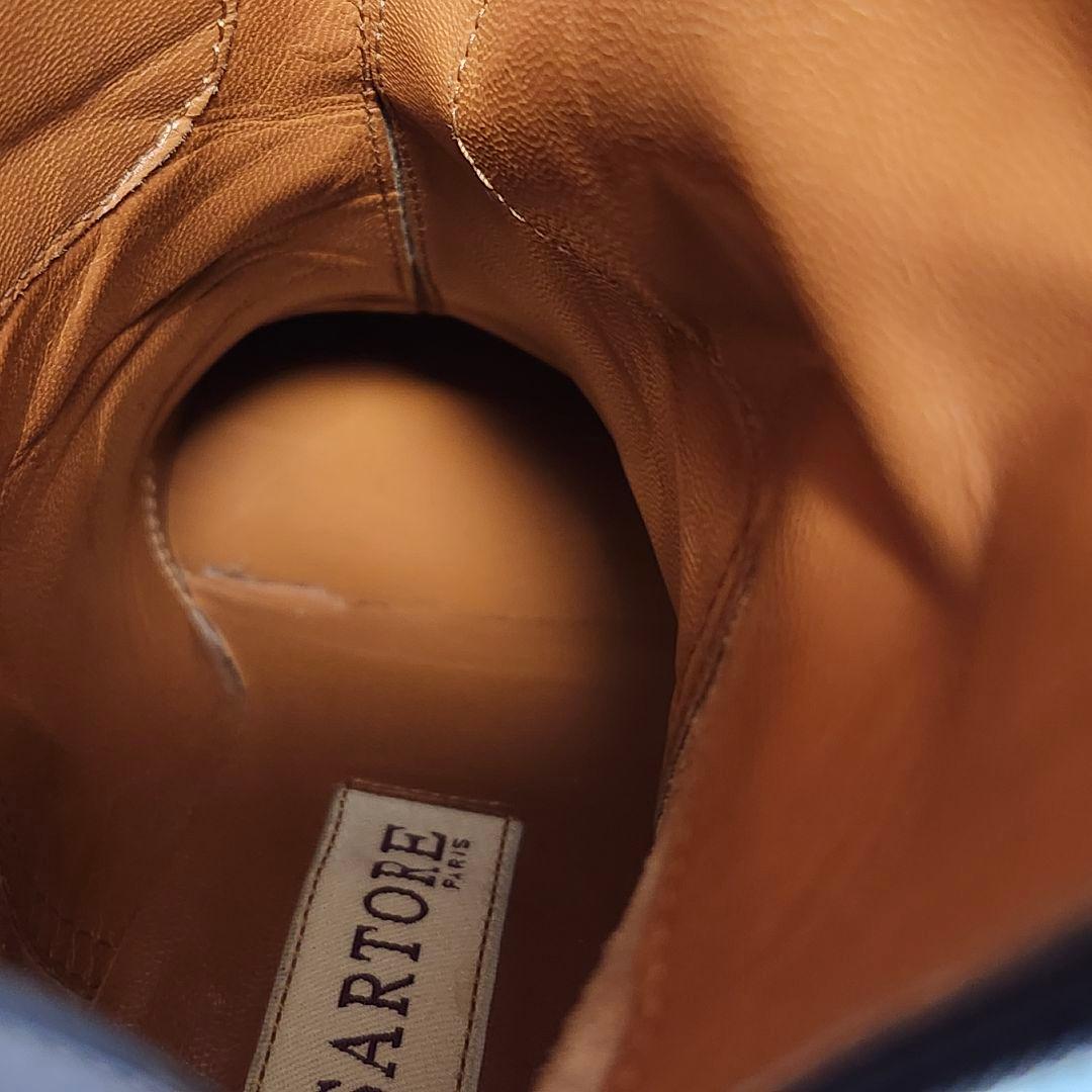 美品 サルトル シングルバックベルト ジョッキーブーツ 36.5 GRIGIO