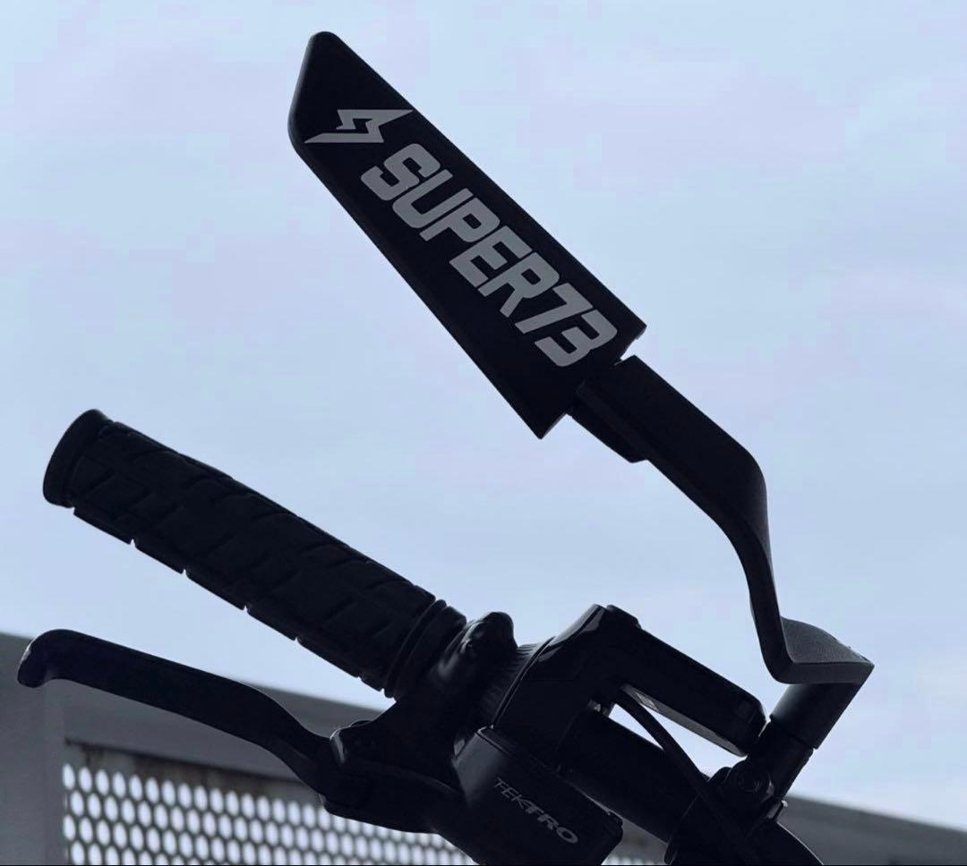 【最終値引】特注カスタムsuper73ミラーsuper73ロゴ付きミラーAタイプ