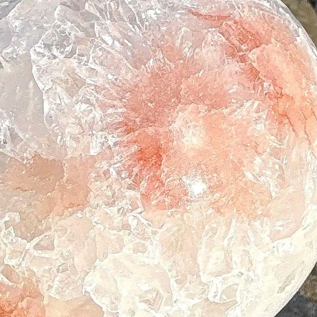 高品質　ジオード桜瑪瑙　スフィア　59mm 天然水晶結晶ザクザク　置物　275g