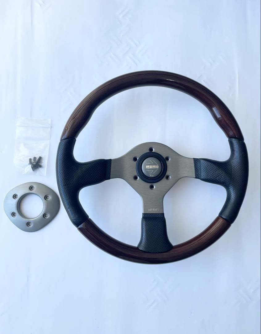 【廃盤モデル】希少　MOMO ステアリング　ファイター　ウッドレザーコンビ　モモ
