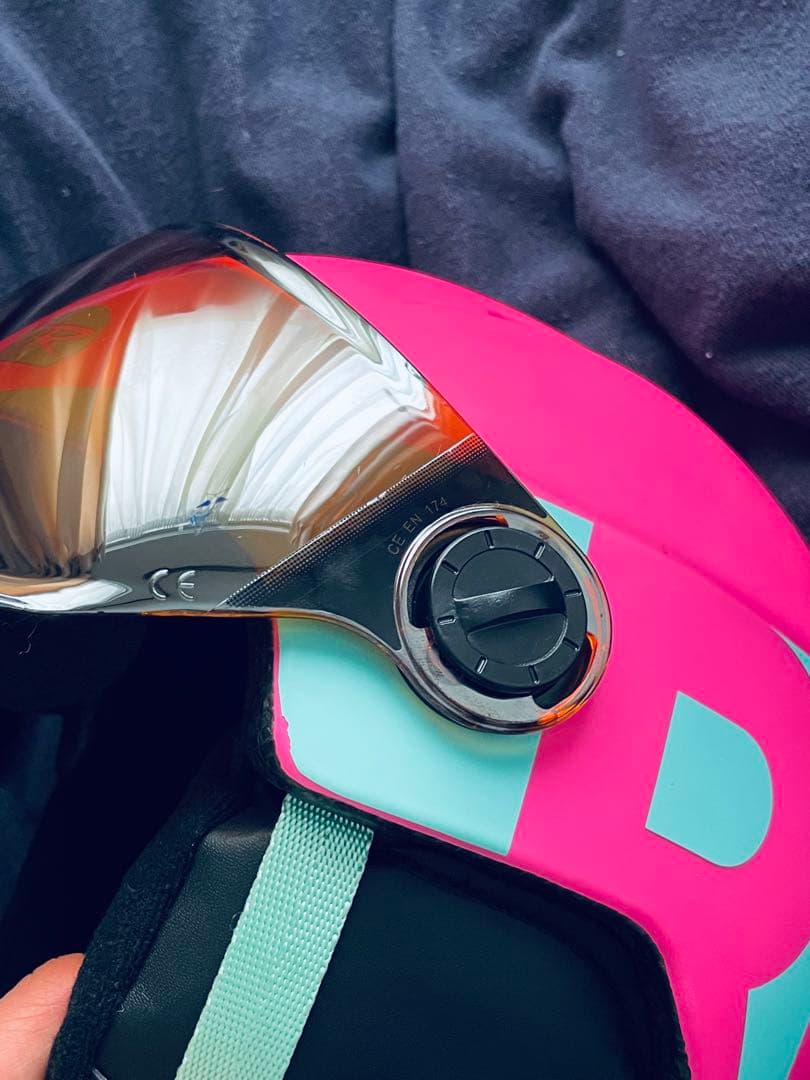 ROSSIGNOL スキー ヘルメット ピンク/青