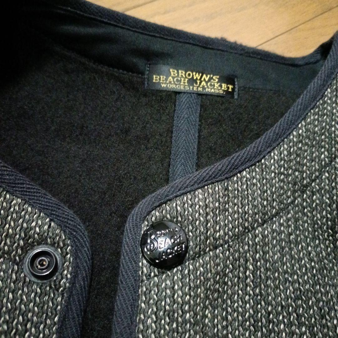BROWN'S BEACH JACKET ウール ベスト グレー