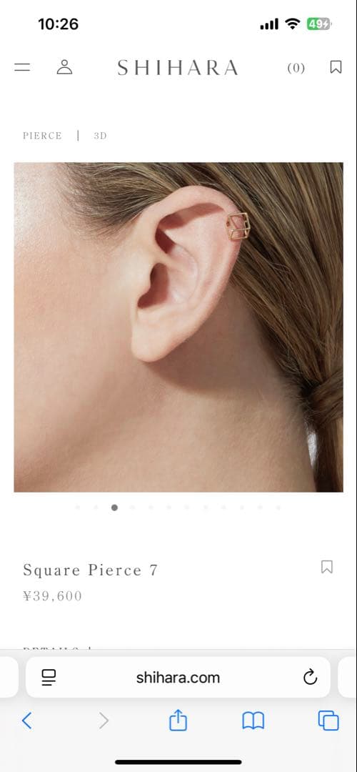 アクセサリー SHIHARA 3D square