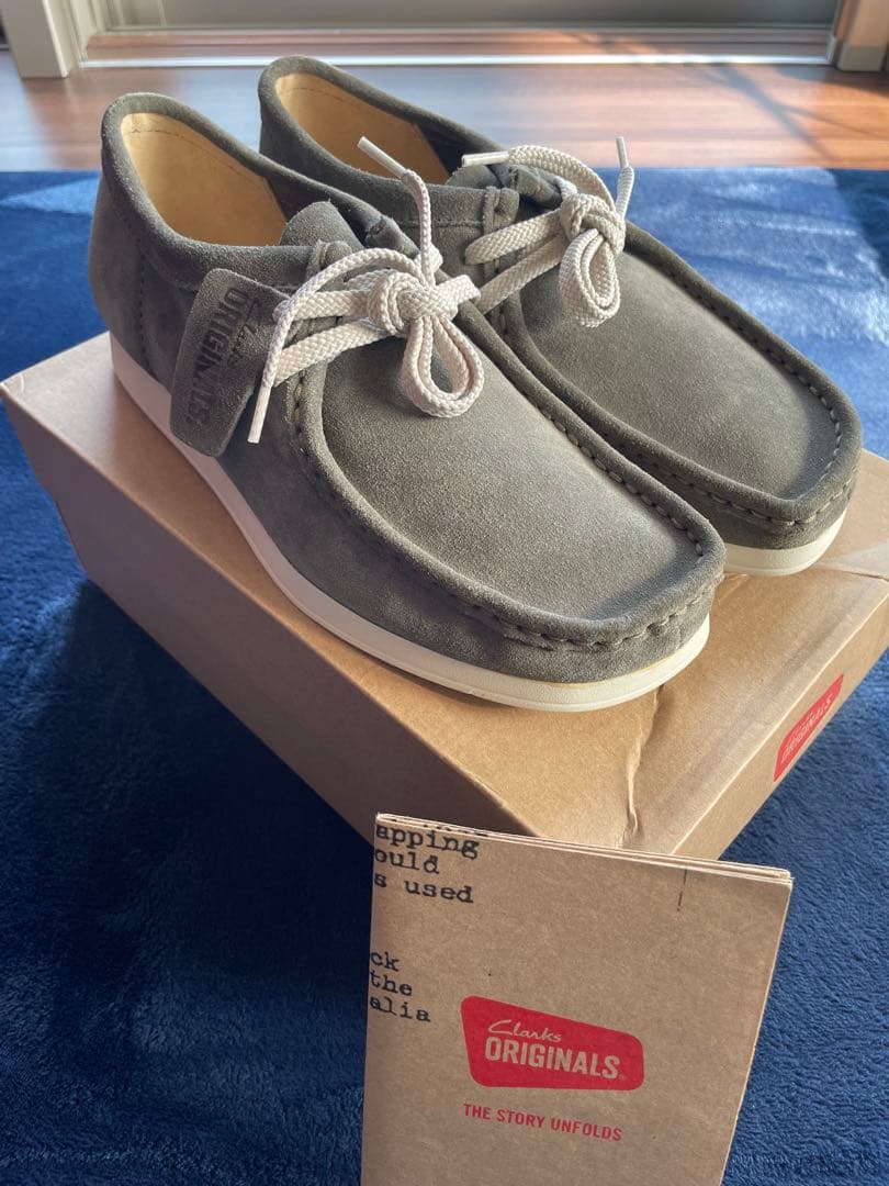 【未使用】クラークス ワラビー エアリアル グリーン スエード UK6 1/2