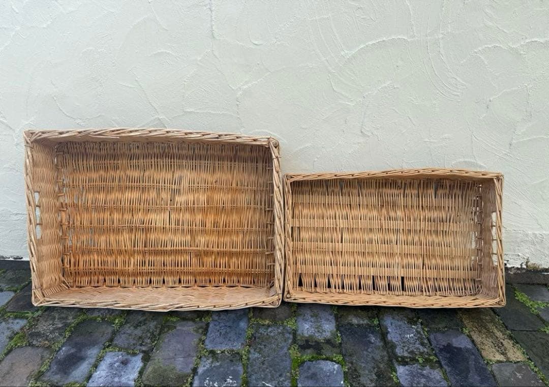 ⭐︎値下げ⭐︎フランスアンティーク　大きなバスケット2個セット