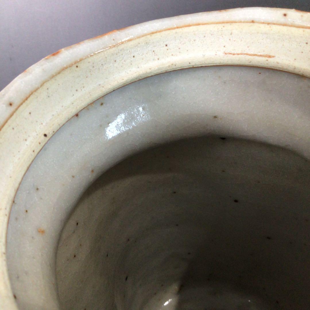 Ｓ１５２　水指　『美濃焼』『矢田正炎造』『志野水指』　共箱　茶道具