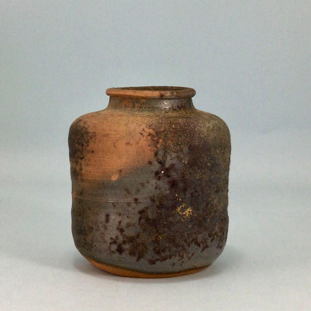 木村友敬（長十郎）　備前茶入　共箱　茶道具　濃茶入