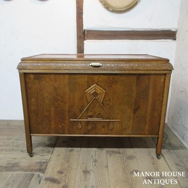 イギリス アンティーク 家具 ブランケットボックス コファ 英国 6886d