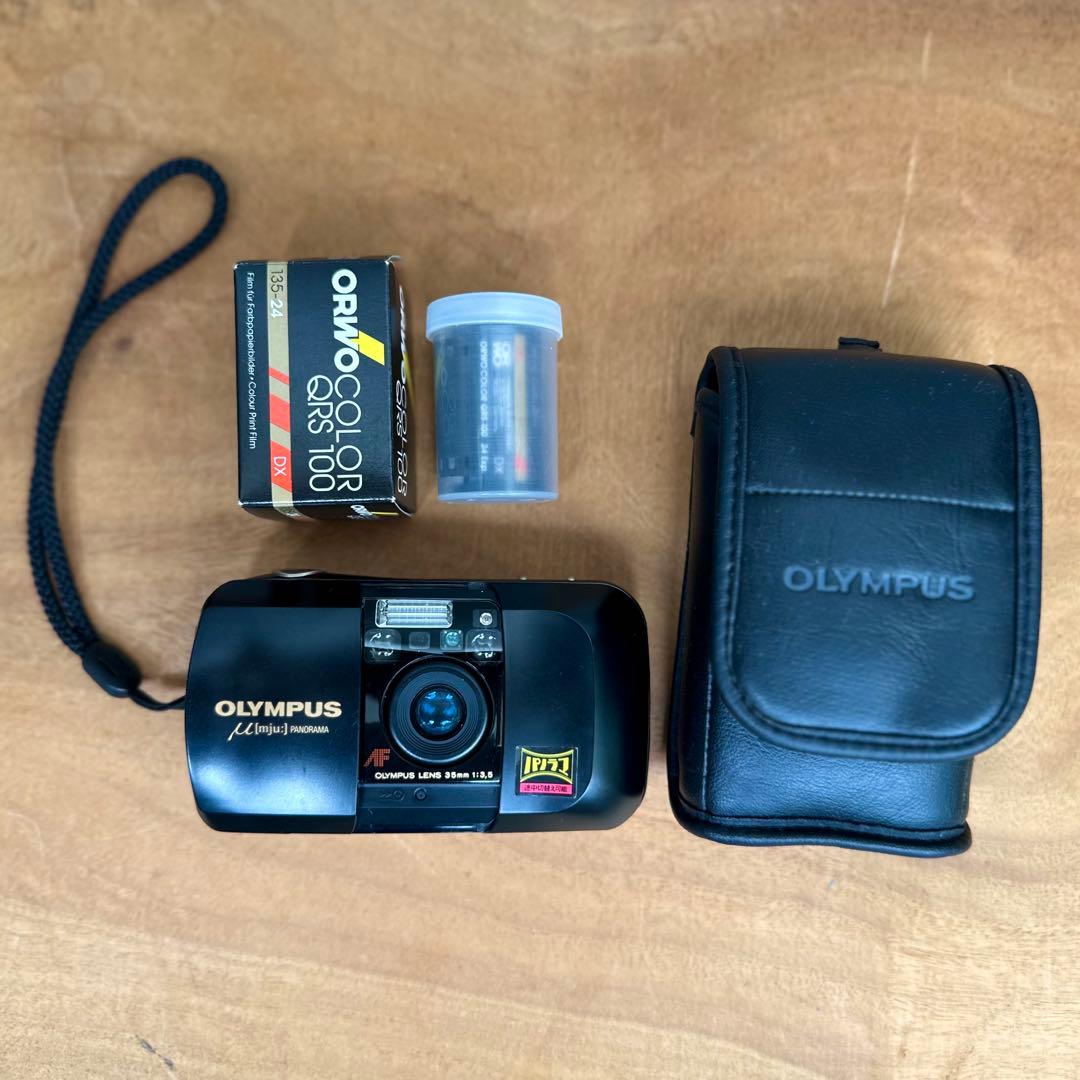 OLYMPUS μ[mju:] PANORAMA フィルムカメラ フィルム付き