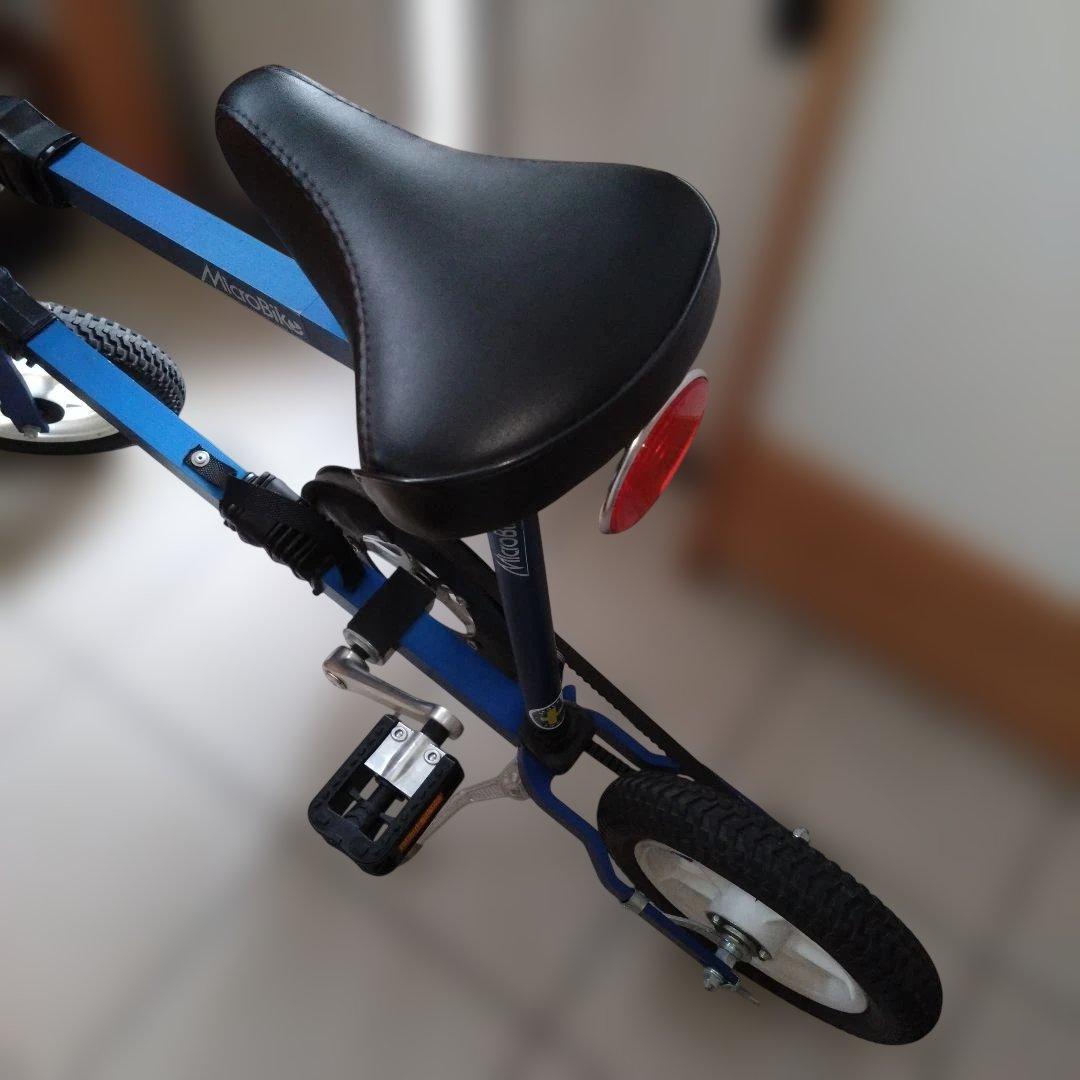 MicroBike 折りたたみ自転車　 ブルー　 ベルトドライブ　12インチ