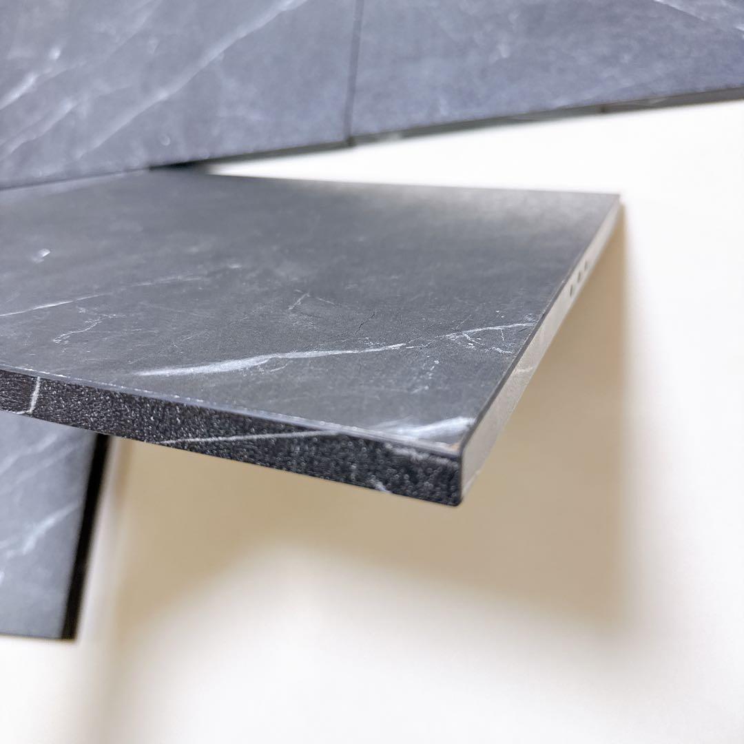 靴棚　靴掛け　ブラック　大理石調　オシャレ