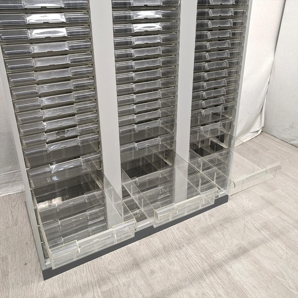 ライオン　3列 20段　レターケース　キャビネット　書類ケース　クリアケース　B