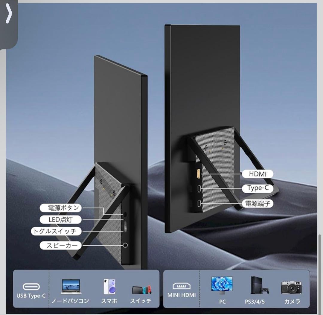 モバイルモニター 18.5インチ／FHD1080P／IPS／120Hz／VESA