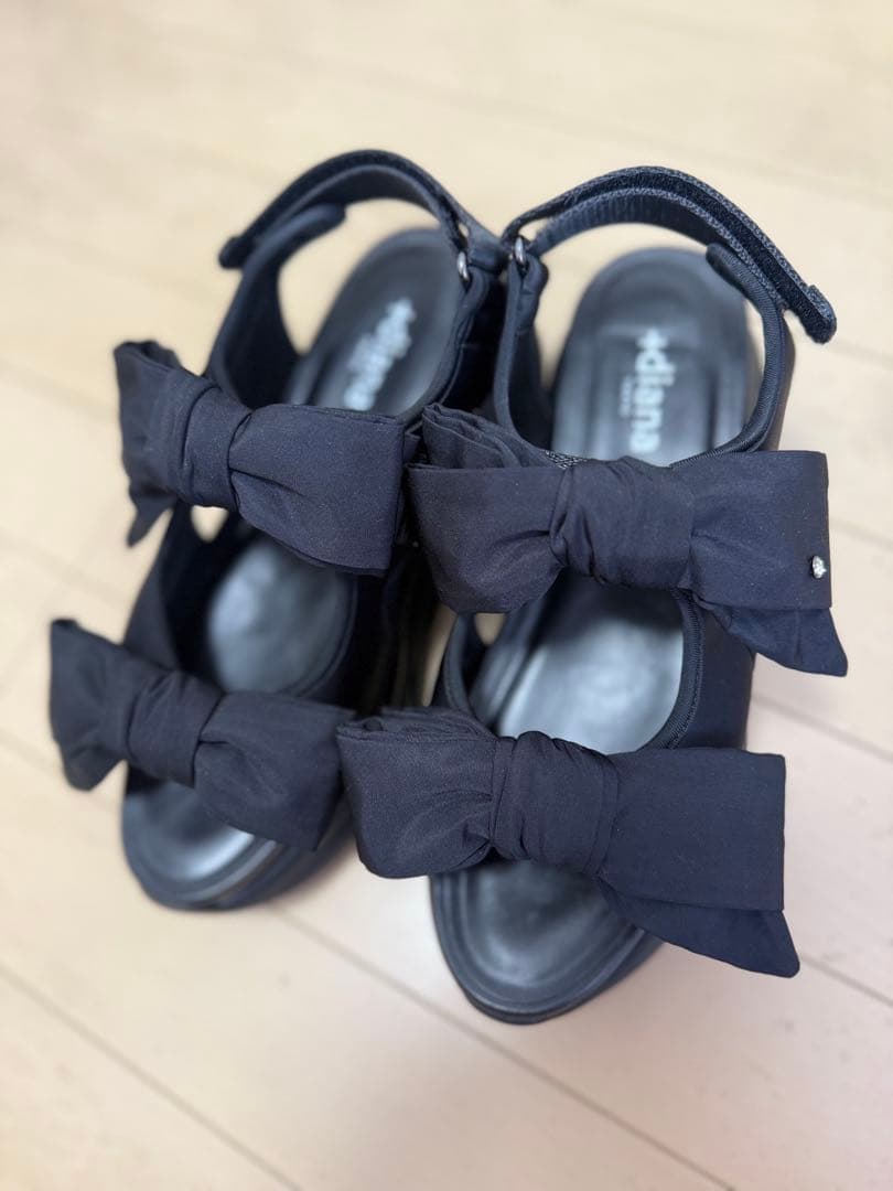 ダイアナ　DIANA 2025 ダブルリボンサンダル　25.5㎝