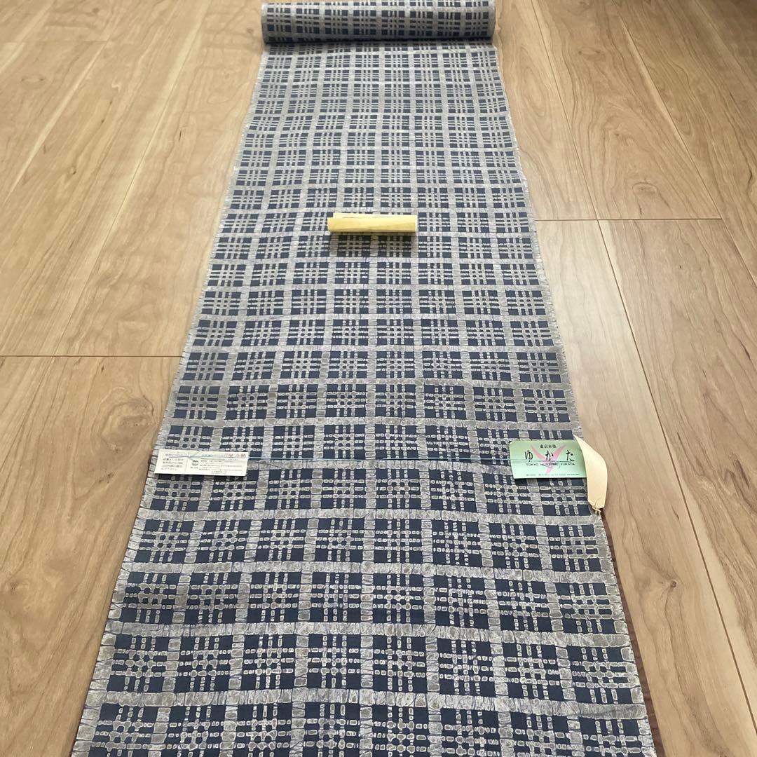 【新品】東京本染　浴衣 反物 綿100% ゆかた 未仕立て　着尺