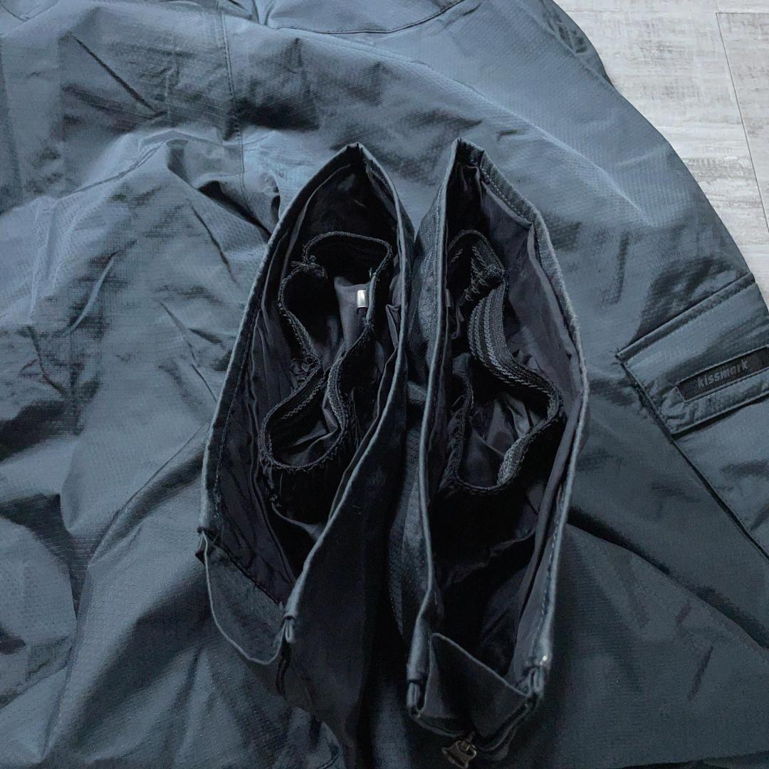 美品 お買い得★ キスマーク スキーウェア XL 大きいサイズ スノーボード 黒