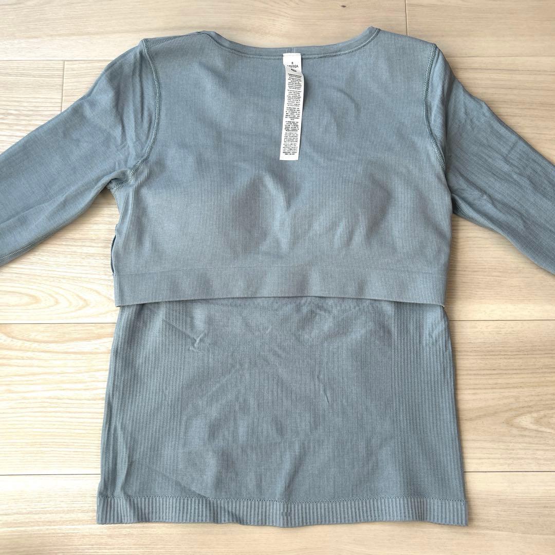 新品★lululemon ebb to street 長袖 ブルー系 サイズ8