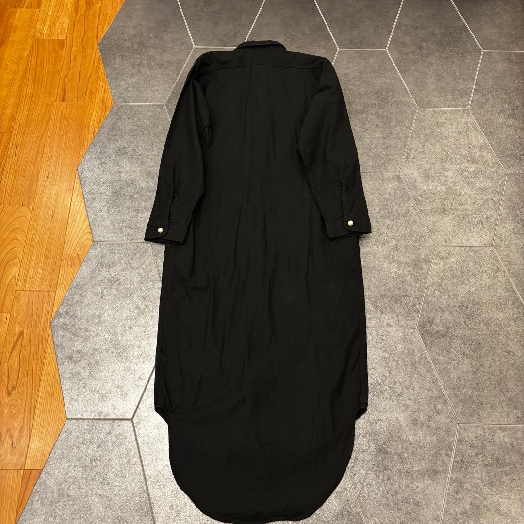 【パールボタン】 マディソンブルー　シャツワンピース　ロングシャツ　コットン