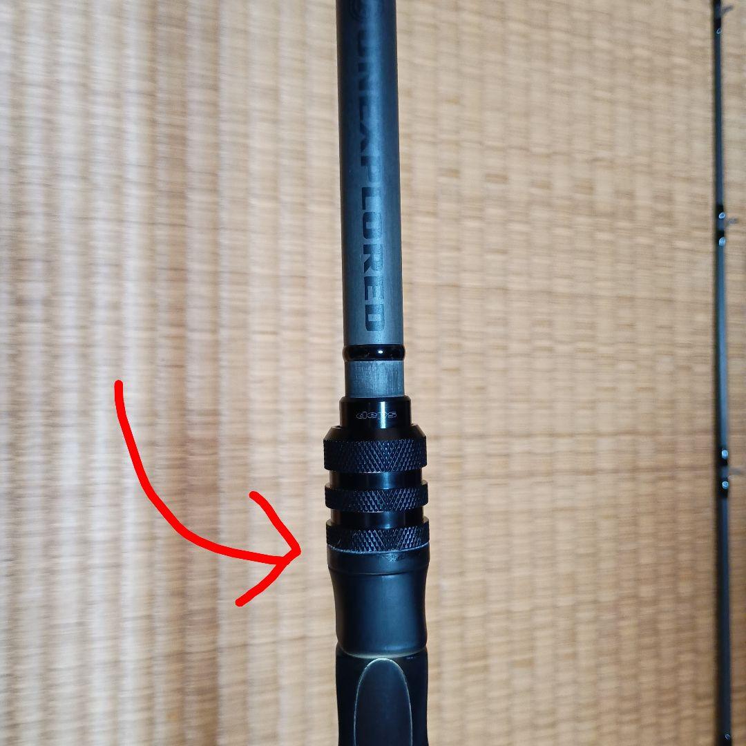 UNEXPLORED バスロッド カーボン製 ロッドケース付き　ジャンク品