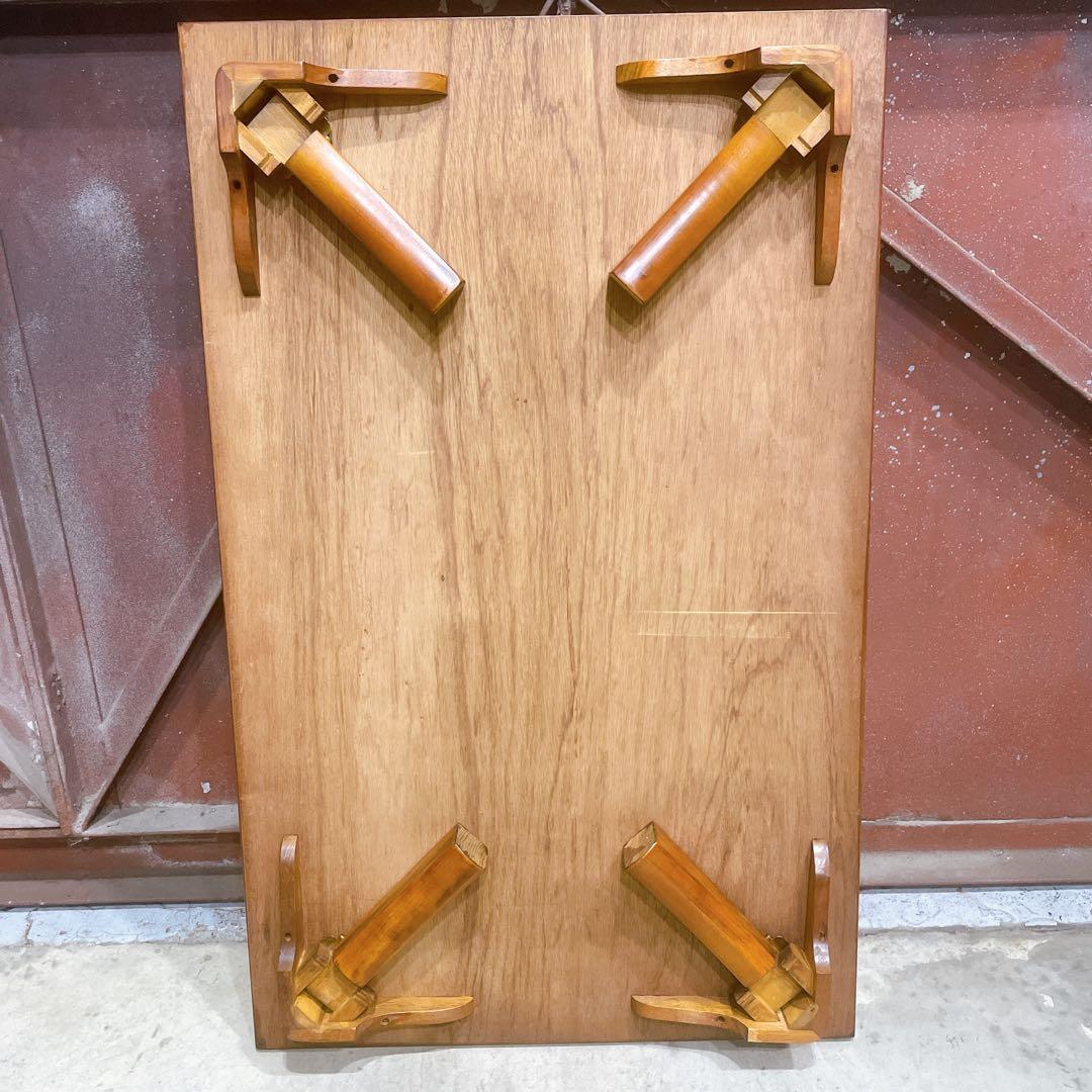 【美品②】高級 折り畳み座卓 昭和レトロ アンティーク 職人手作り ちゃぶ台