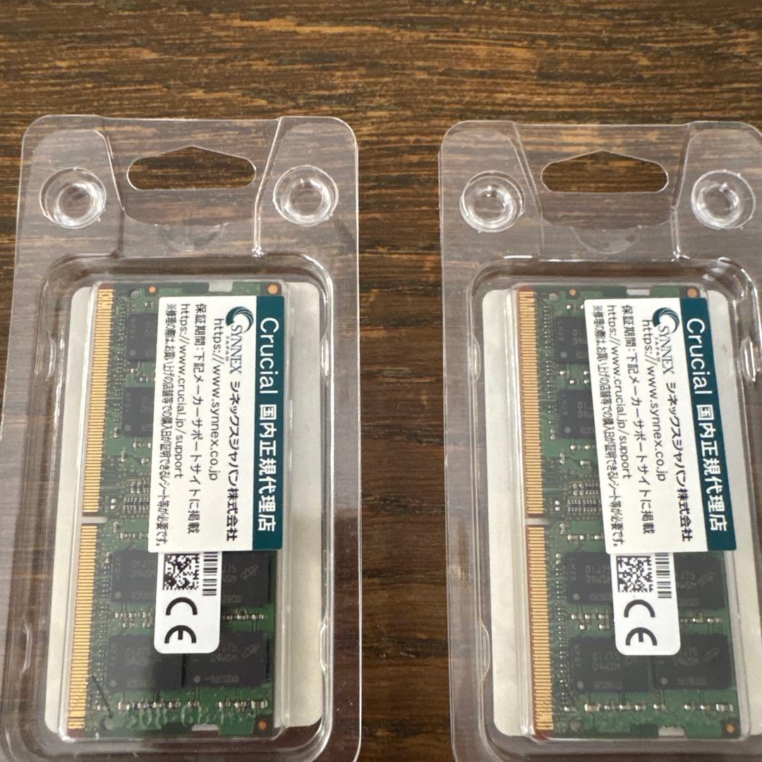 Crucial 16GB DDR4-2666 SODIMM メモリ 2個