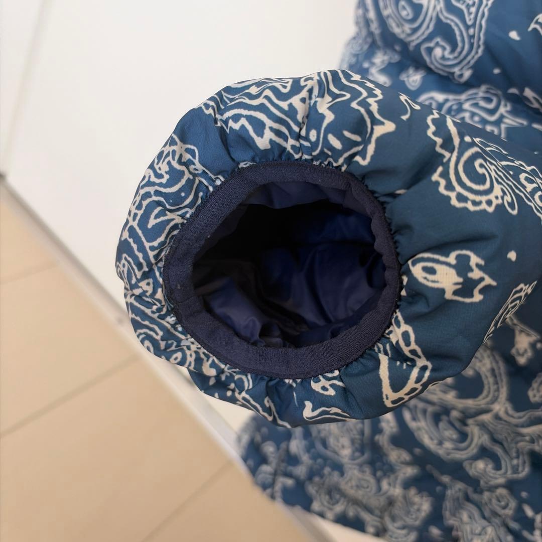 supreme micro down ペイズリー柄 ブルー Sサイズ