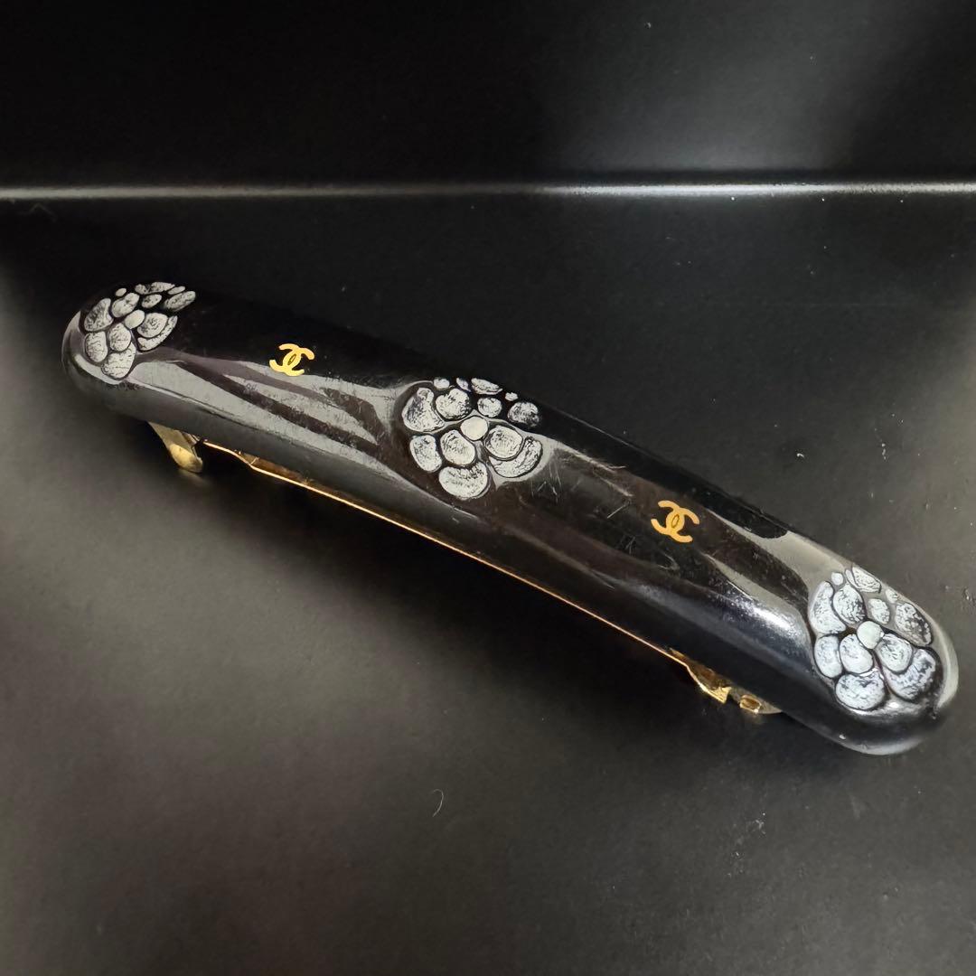 最終値下げ　希少　CHANEL シャネル　バレッタ　カメリア　ココマーク