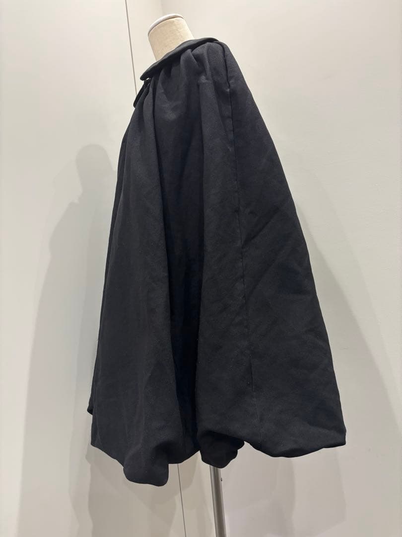 20AW コムデギャルソン　ポリエステル縮絨　ケープコート　ノワールケイニノミヤ