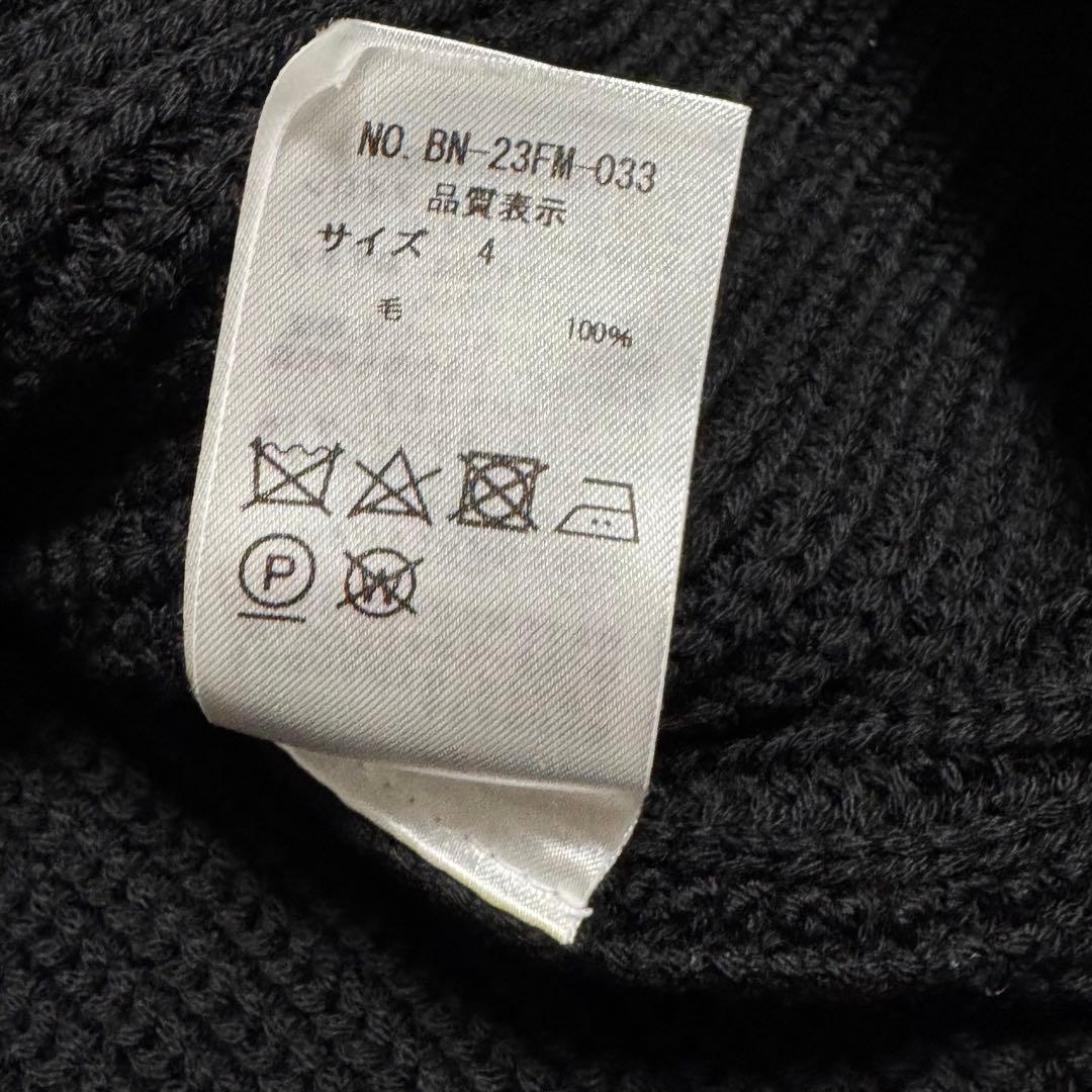 BATONER ニット シグネチャー セーター ジッパー ドライバーズニット