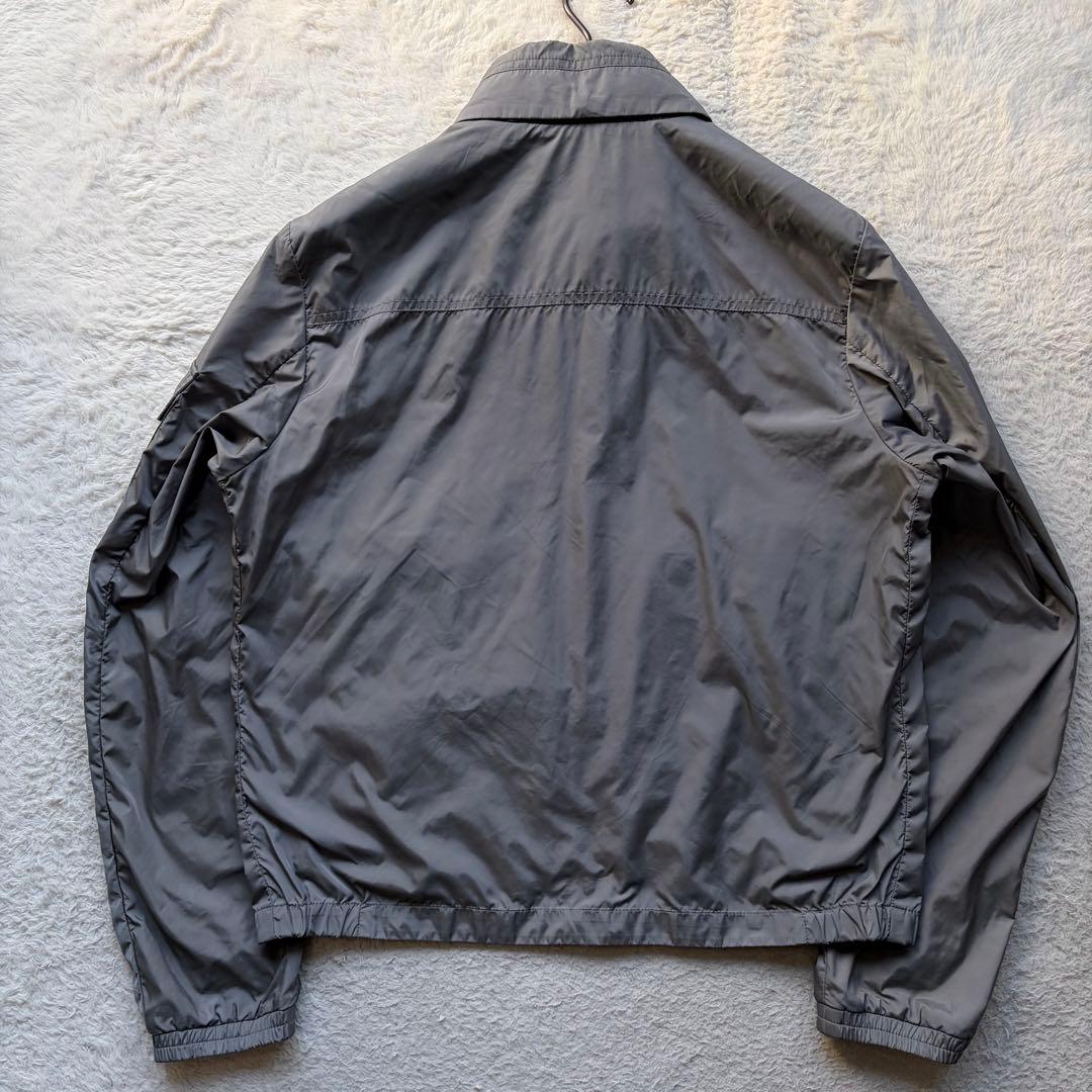 【美品】モンクレール ナイロンジャケット ロゴワッペン トリコロール グレー M