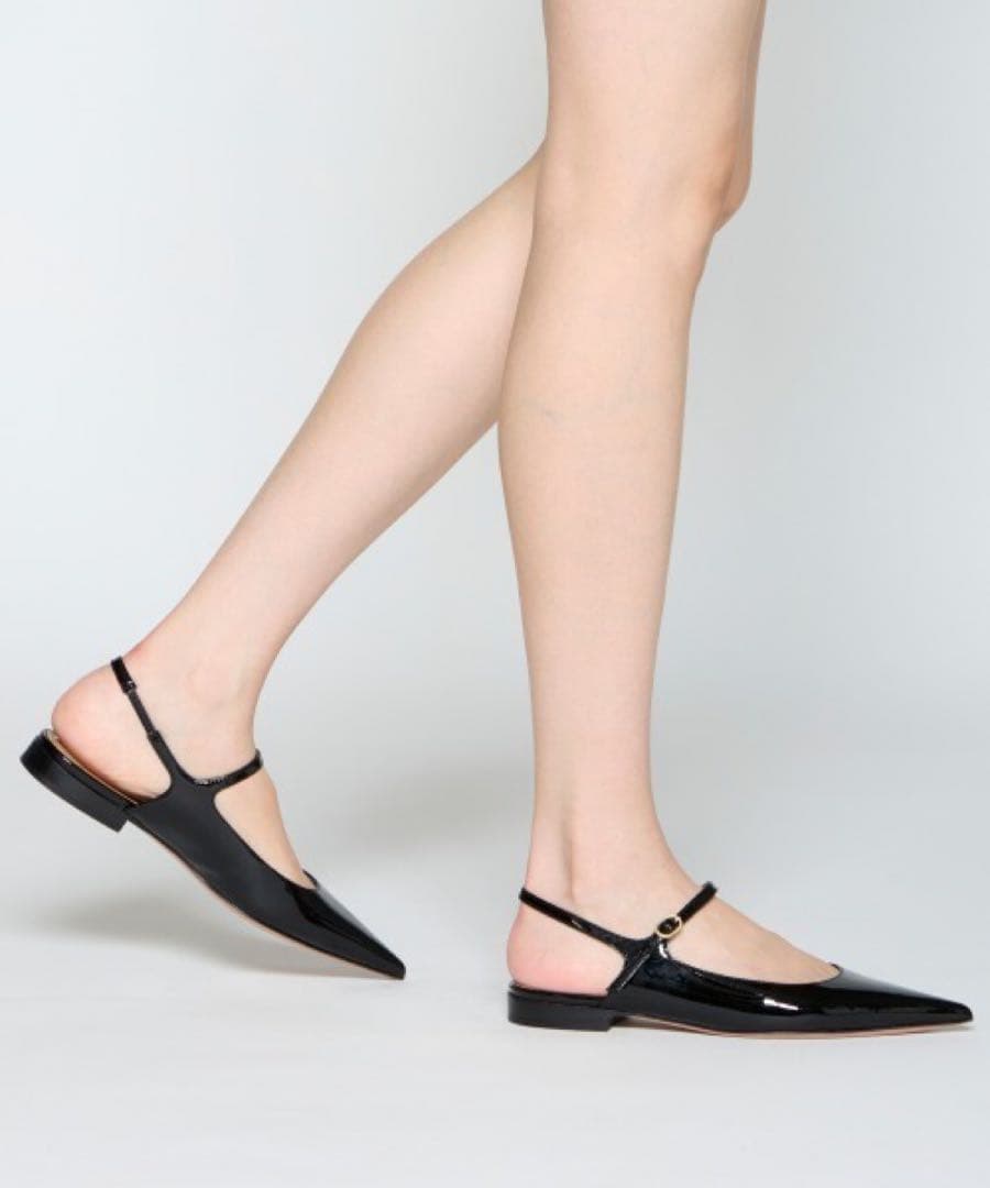 ペリーコ　CUORE エナメル バックスリング フラット