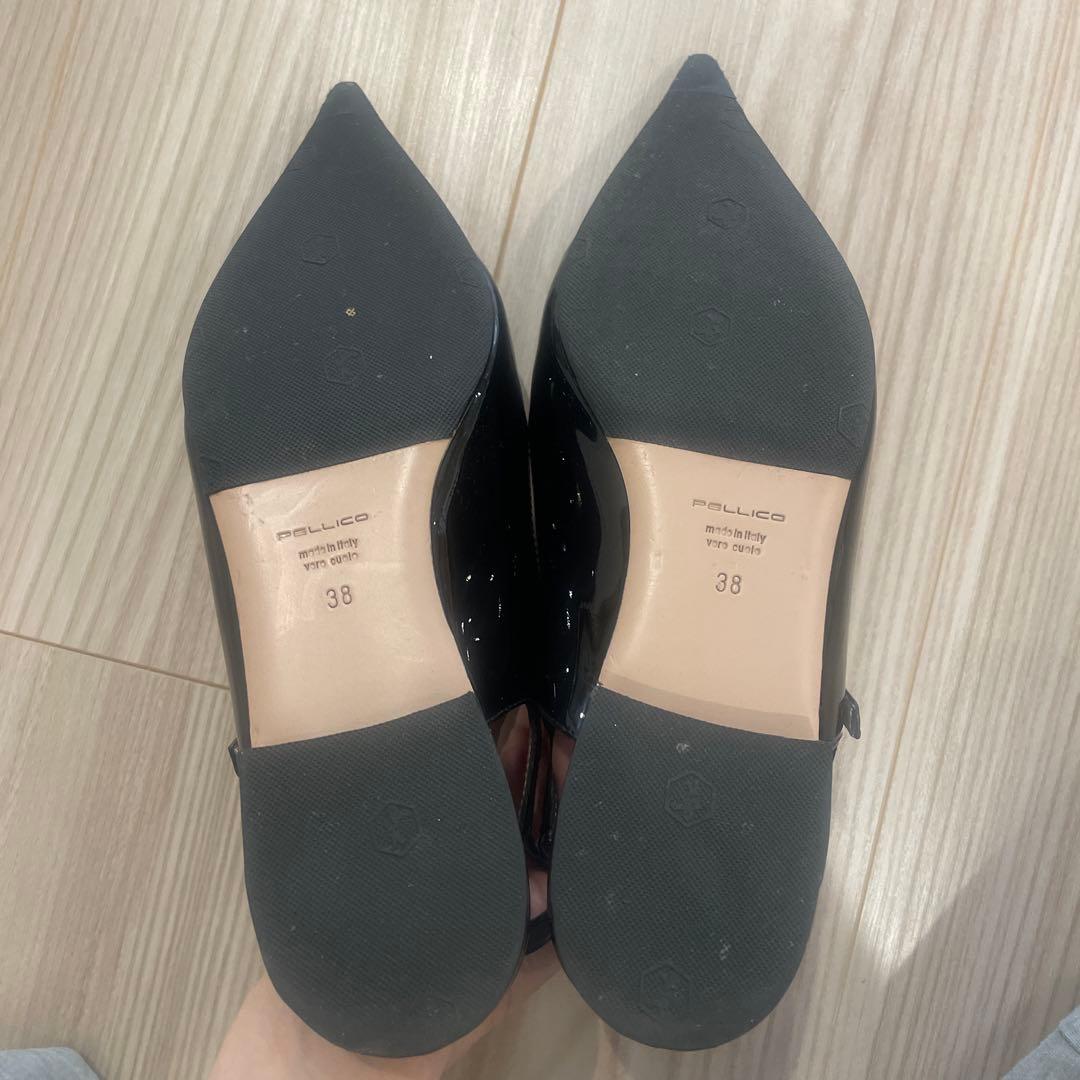 ペリーコ　CUORE エナメル バックスリング フラット