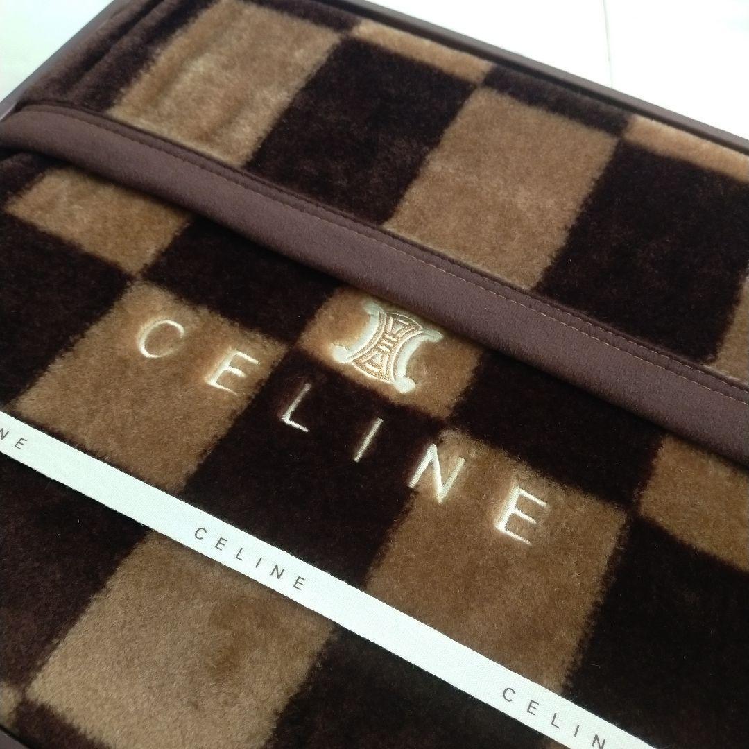 CELINE セリーヌ　チェック柄　毛布