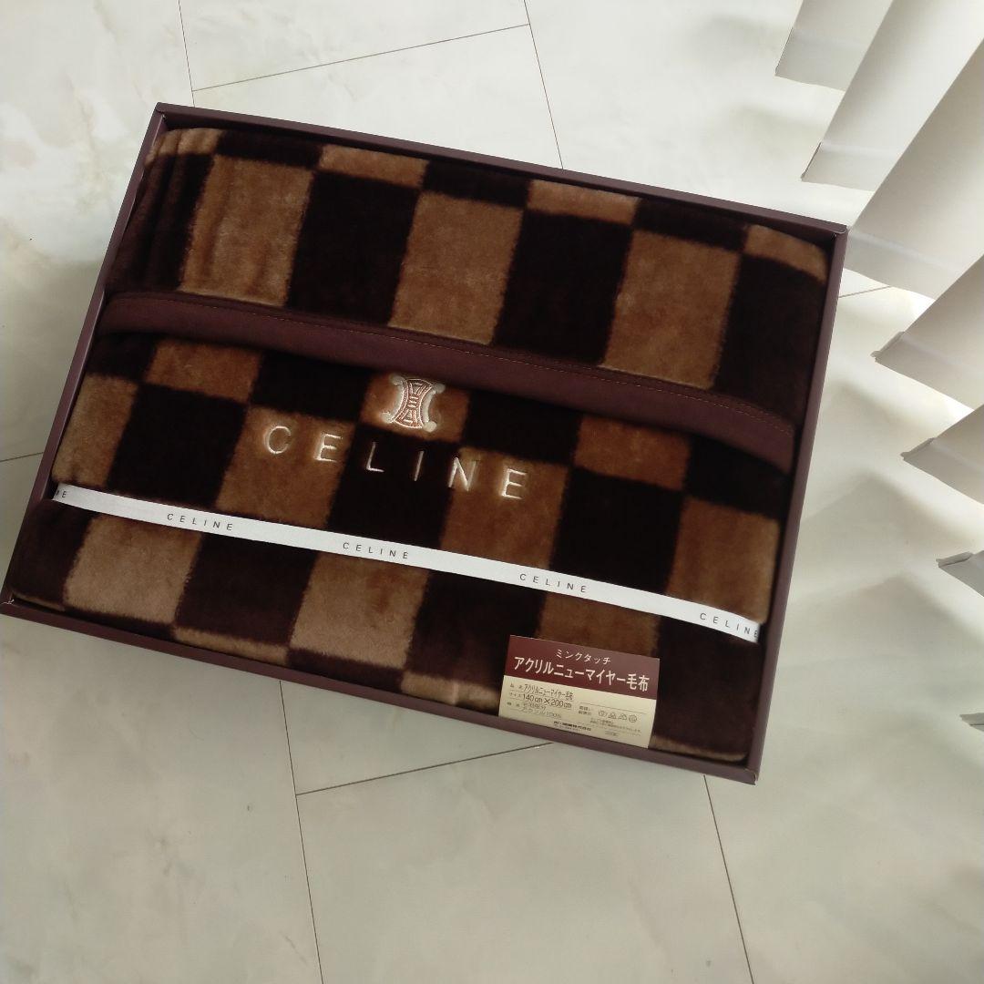CELINE セリーヌ　チェック柄　毛布